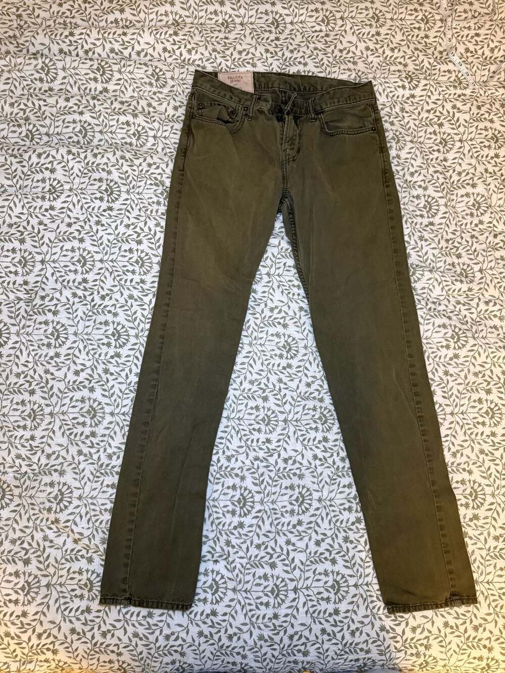 Hollister Skinny Olive Green Denim Jeans Size 29x32